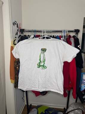 Vintage Geico Gecko Double Sided Promo T-Shirt Hanes Heavyweight 2XL